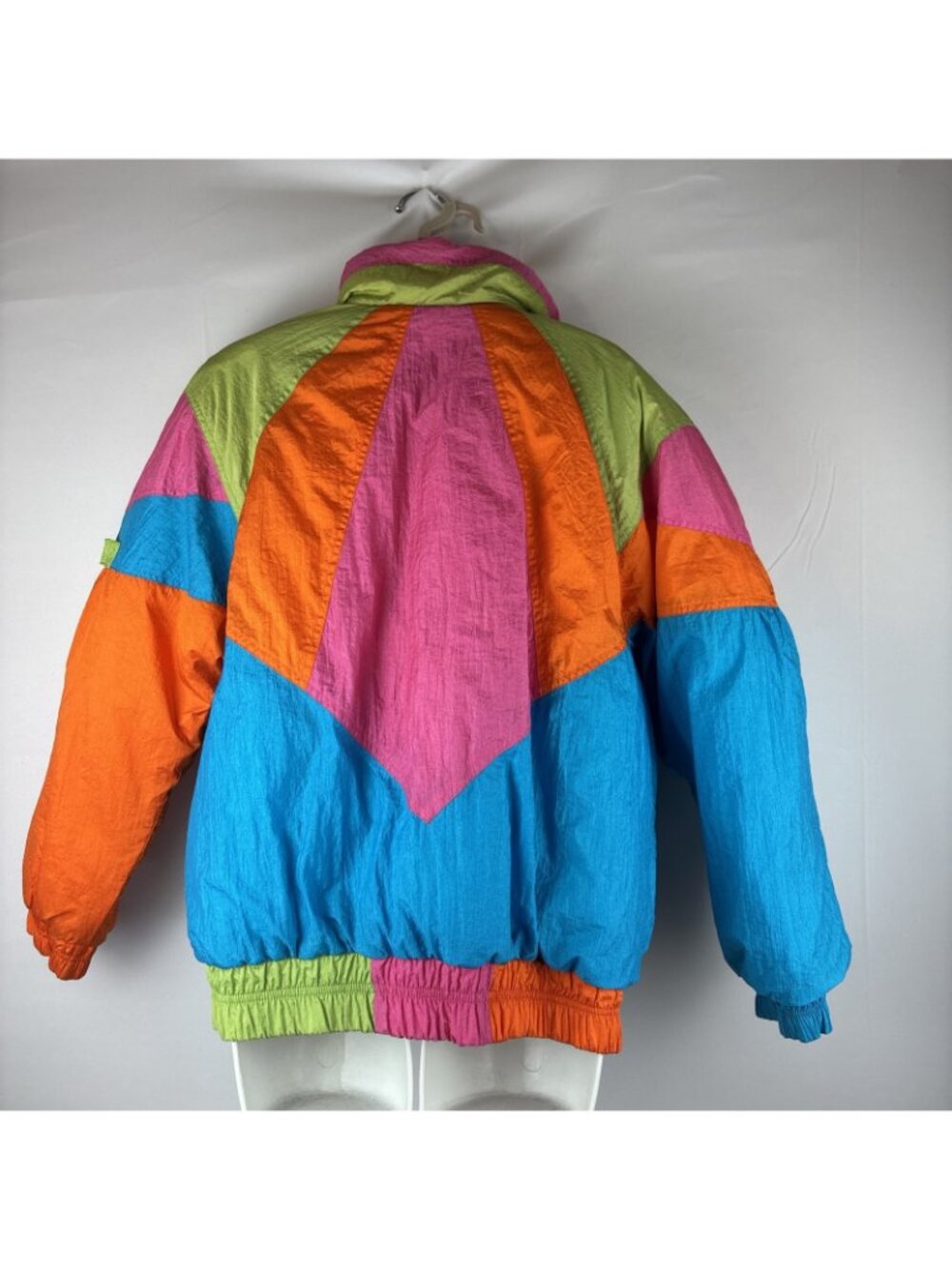 Vintage Braetan Patchwork Abstract Floral Puffer Jacket Multicolor Size Small - Picture 2 of 6